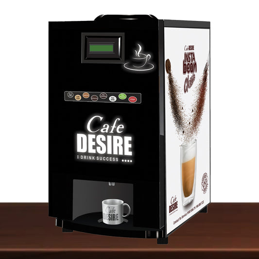 LED Insta Bean Classic Coffee Vending Machine | 8 Options | Espresso Black Coffee, Coffee Latte, Cappuccino, Mochaccino, Hot Chocolate, Hot Milk, Instant Tea, Instant Coffee | For Smart Offices, Shops, Hotels, Restaurants and Home