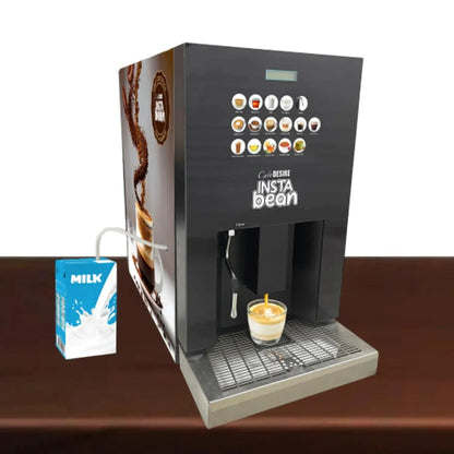 Insta Bean Coffee Vending Machine | Made with Fresh Milk | 16 Options | Lowest cost | Zero Maintenance