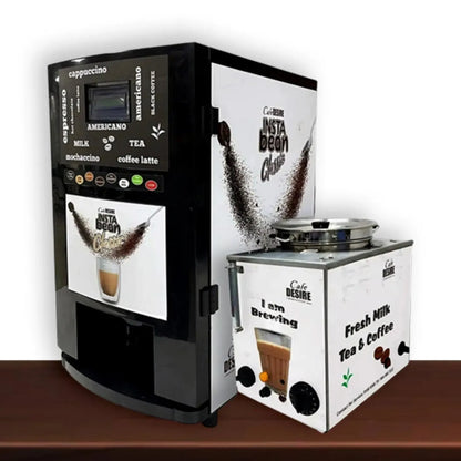 Insta Bean Classic Combo Coffee Vending Machine | Made with Fresh Milk | 8 Options