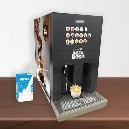 Insta Bean Coffee Vending Machine | Made with Fresh Milk | 16 Options | Lowest cost | Zero Maintenance