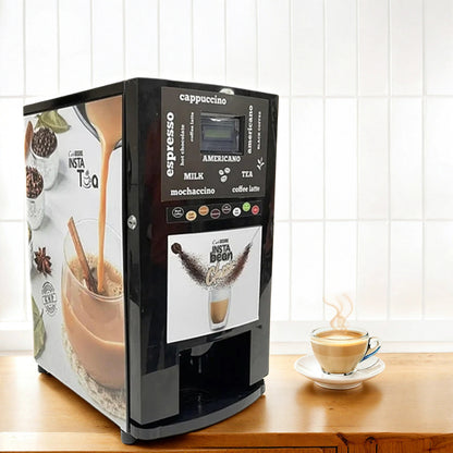 Insta Bean Classic Coffee Vending Machine | 8 Options | Espresso Black Coffee, Coffee Latte, Cappuccino, Mochaccino, Hot Chocolate, Hot Milk, Instant Tea, Instant Coffee | For Smart Offices, Shops, Hotels, Restaurants and Home