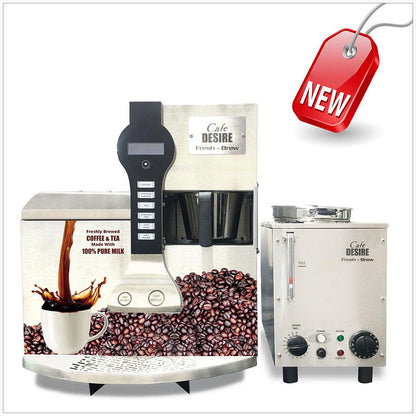 Freshly Brewed Tea Coffee Maker Machine (Fully Automatic) | Made with Fresh Milk | For Offices, Coffee Shops and Restaurants (NEW)